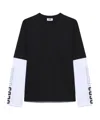 Gcds Printed Long Sleeve T-shirt With Graphic Design In Black