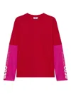 Gcds Long-sleeved T-shirt In Red