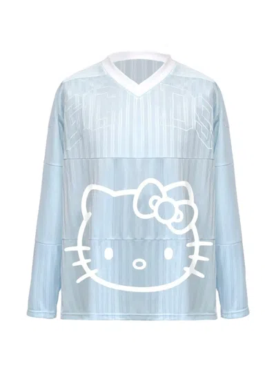 Gcds Long Sleeves Hockey T-shirt In Blue