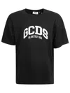 Gcds Crew Neck Cotton T-shirt In Black