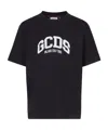 Gcds Crew Neck Cotton T-shirt In Black
