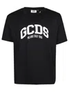 Gcds Crew Neck Cotton T-shirt In Black
