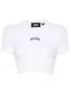 Gcds Lounge Logo Crop Top In White