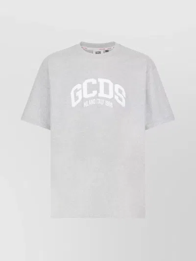 Gcds Lounge Logo Oversize T-shirt In White