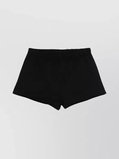 Gcds Love Elastic Waist Shorts In Black