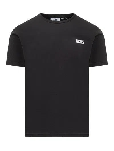 Gcds Low Band Logo Regular T-shirt In Black