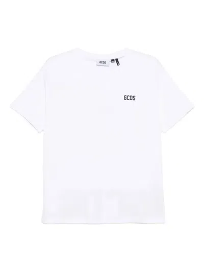 Gcds Cotton Logo Print Regular T-shirt In White