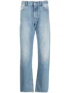 Gcds Low-rise Straight-leg Jeans In Blue