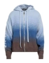 Gcds Man Cardigan Blue Size L Virgin Wool, Acrylic