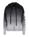 Gcds Intarsia-knit Hooded Jacket In Grey