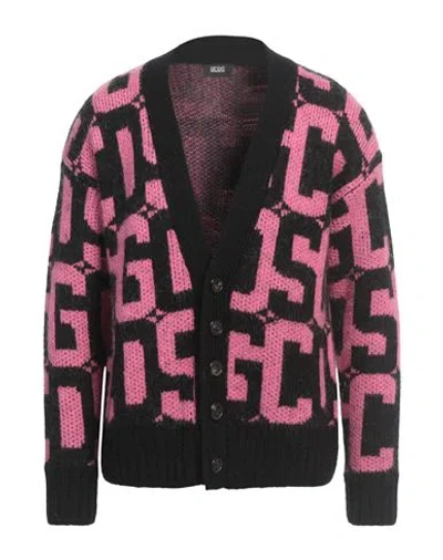 Gcds Man Cardigan Pink Size M Acrylic, Mohair Wool, Nylon, Wool