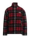 Gcds Tartan-check Zip-up Bomber Jacket In Red