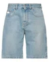Gcds Denim Shorts In Blue