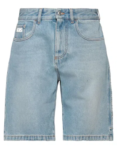 Gcds Denim Shorts In Blue
