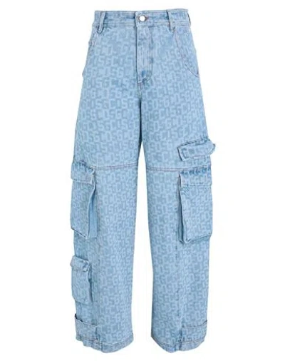 Gcds Man Jeans Blue Size 33 Cotton