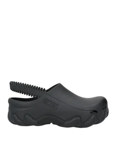 GCDS GCDS MAN MULES & CLOGS BLACK SIZE 5-6 RUBBER