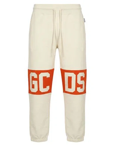 Gcds Man Pants Beige Size M Cotton In White