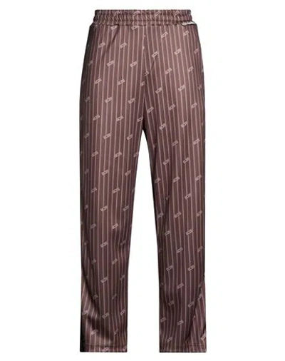 Gcds Man Pants Chocolate Brown Size L Polyester