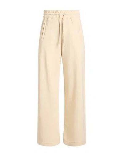 Gcds Man Pants Cream Size Xxs Cotton, Polyester In Neutral