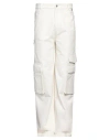 Gcds White Cotton Jeans In White