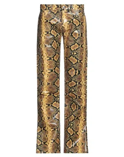 Gcds Man Pants Yellow Size 32 Polyester, Cotton, Polyurethane