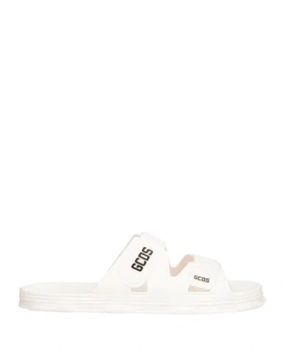 Gcds Man Sandals Off White Size 11 Rubber In Off White