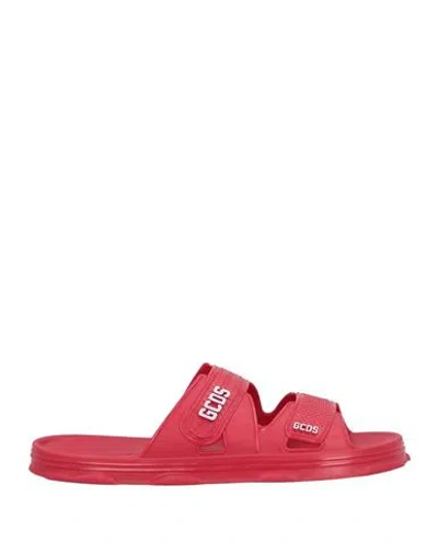 Gcds Man Sandals Red Size 12 Rubber