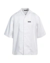 Gcds Logo-print Bowling Shirt In White