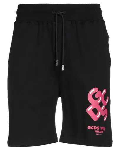 Gcds Man Shorts & Bermuda Shorts Black Size L Cotton