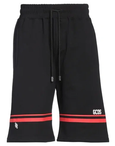 GCDS GCDS MAN SHORTS & BERMUDA SHORTS BLACK SIZE M COTTON