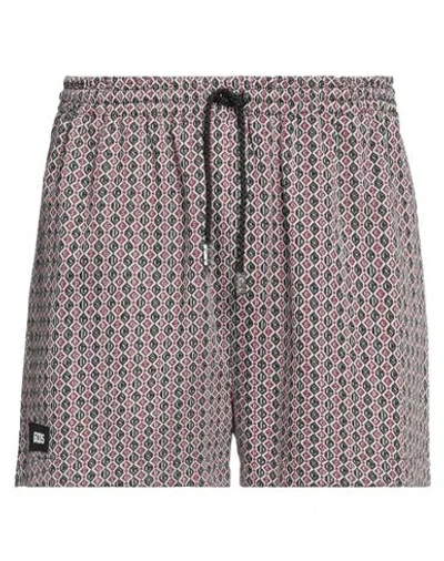 Gcds Man Shorts & Bermuda Shorts Brick Size L Polyester, Cotton In Red
