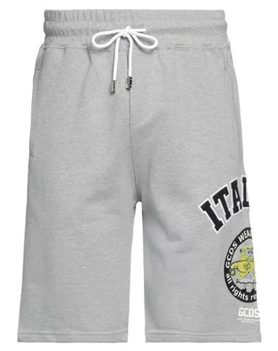 Gcds Man Shorts & Bermuda Shorts Light Grey Size M Cotton