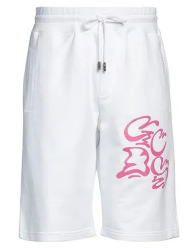 Gcds Man Shorts & Bermuda Shorts White Size L Cotton