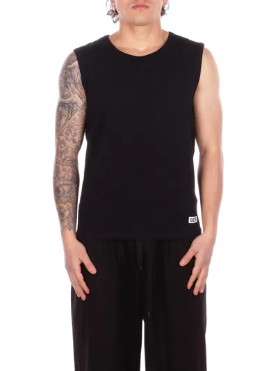 Gcds Man Singing Z0meqc296j022 999b Mini Logo Tank Black In Transparent