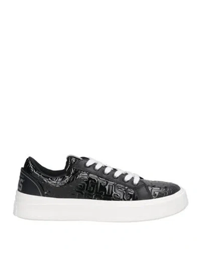 Gcds Man Sneakers Black Size 7 Leather