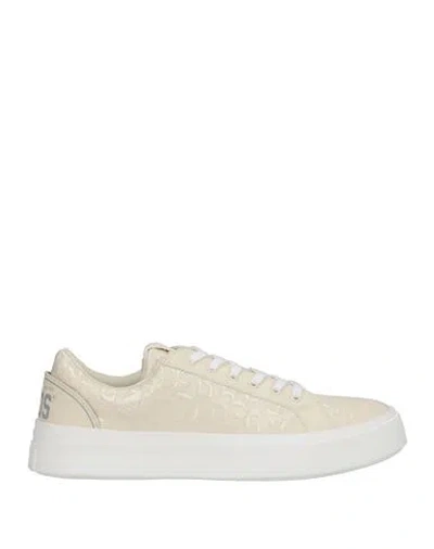 Gcds Man Sneakers Cream Size 4 Textile Fibers In White