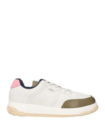 GCDS GCDS MAN SNEAKERS LIGHT GREY SIZE 8 LEATHER