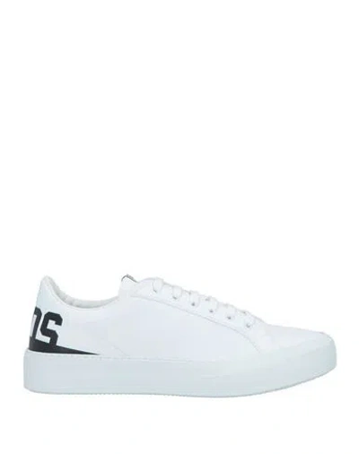 Gcds Man Sneakers White Size 4 Leather