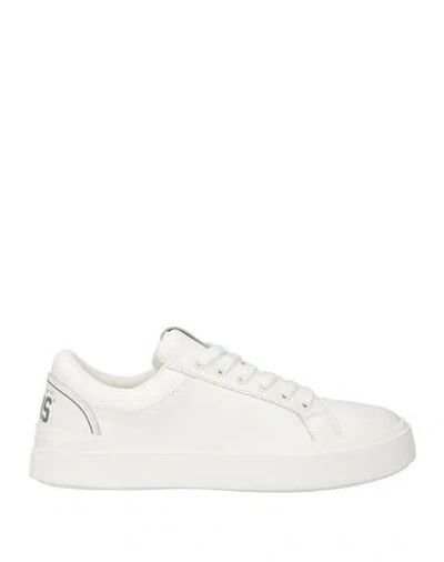 Gcds Man Sneakers White Size 8 Leather