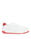 Gcds Man Sneakers White Size 9 Leather In White