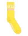 Gcds Man Socks & Hosiery Yellow Size 6-8 Cotton, Polyamide, Elastane