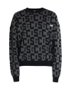 Gcds Man Sweater Black Size L Wool, Acrylic In Black