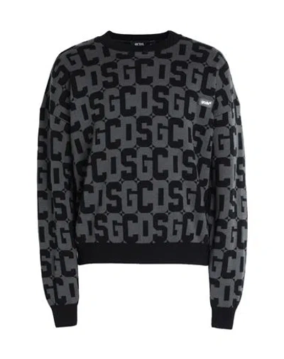 Gcds Man Sweater Black Size L Wool, Acrylic