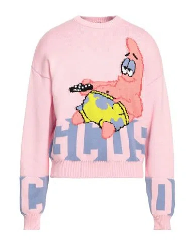 Gcds Man Sweater Pink Size M Cotton
