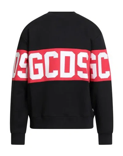 Gcds Man Sweatshirt Black Size L Cotton