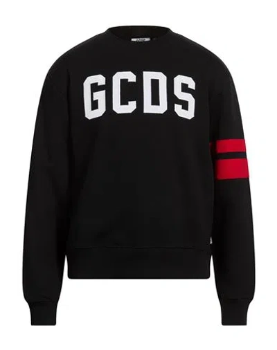 Gcds Man Sweatshirt Black Size L Cotton
