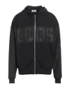 Gcds Man Sweatshirt Black Size L Cotton, Polyester In Black