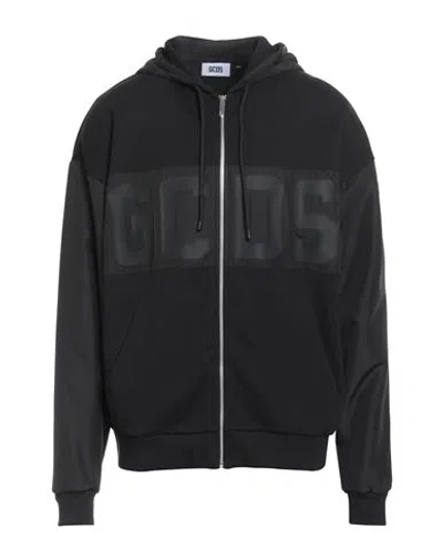 Gcds Man Sweatshirt Black Size L Cotton, Polyester