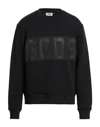 Gcds Man Sweatshirt Black Size L Cotton, Polyester