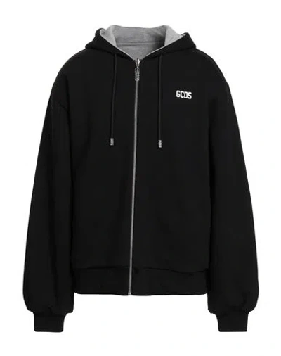 Gcds Man Sweatshirt Black Size Xxl Cotton